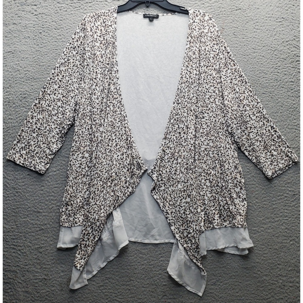 Lane Bryant Kimono Top Women's‎ 18/20 Multi Leopard Print Long Sleeve Open Front